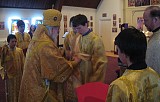 Nicholas Wesche receives the blessing to wear the orarion